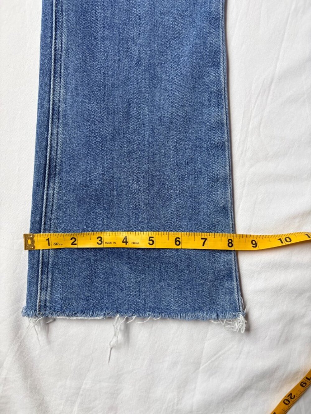 PAIGE Colette Crop Flare Jeans Size 31 High Rise Raw Hem Lover Wash - Picture 9 of 10